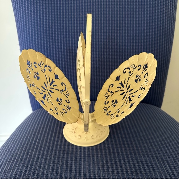 Folding vintage metal tea pastry tray - Picture 3 of 5